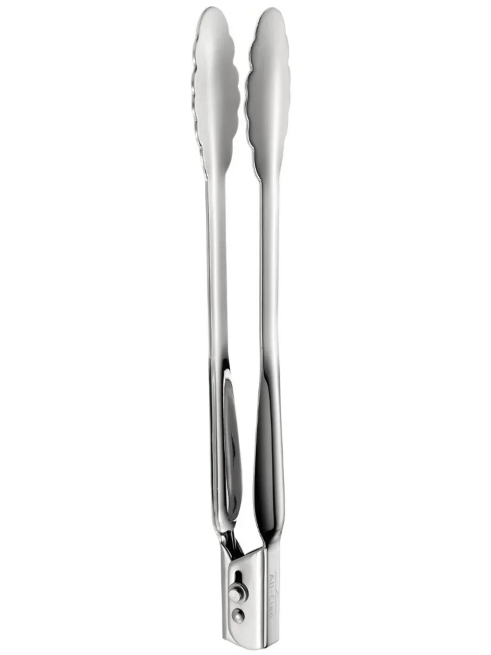 All-Clad Stainless Steel Silver Locking Tongs, 12 inch